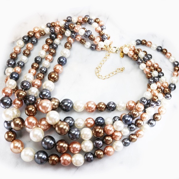NEW! KENNETH JAY LANE 5-Strand Pearl Necklace - Picture 9 of 16